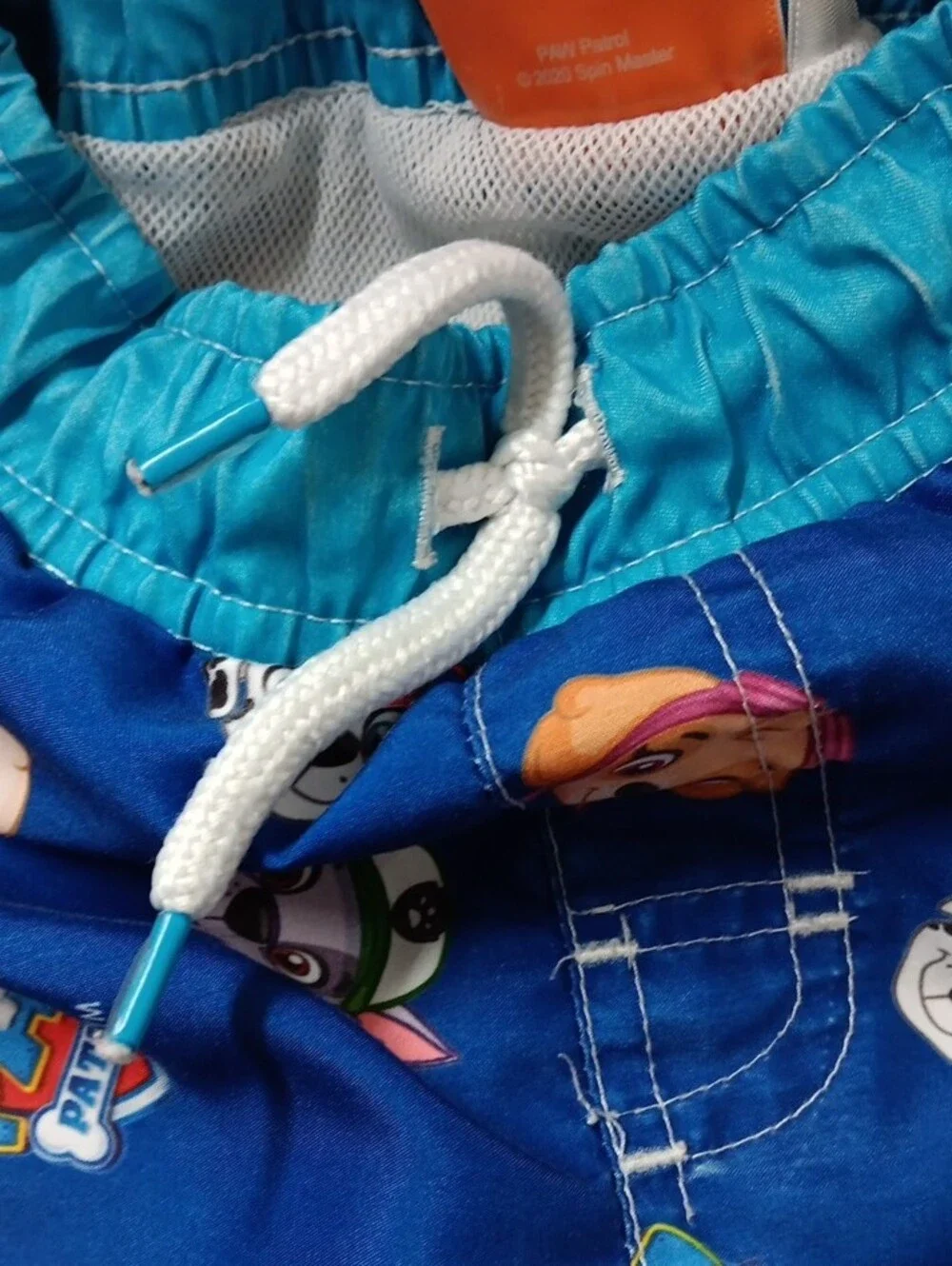 Paw Patrol Bright Blue Kids Swim Shorts with Character Faces